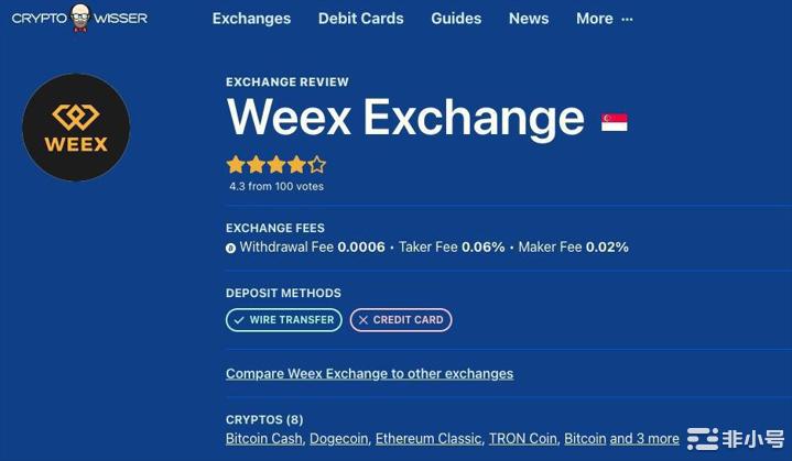 ‏Cryptowisser：WEEX 交易所测评‏