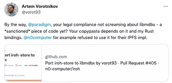 创新还是垄断?Paradigm推出的Reth被曝抄袭Artem代码