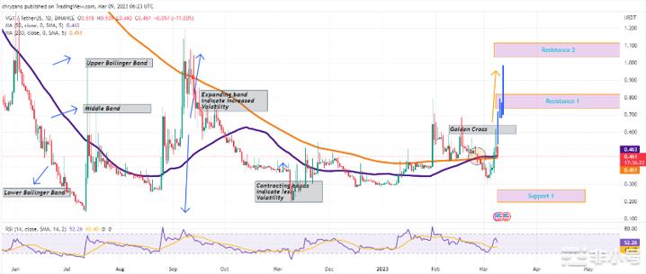 航海者代币预测:VGX价格会很快达到1.00美元吗?