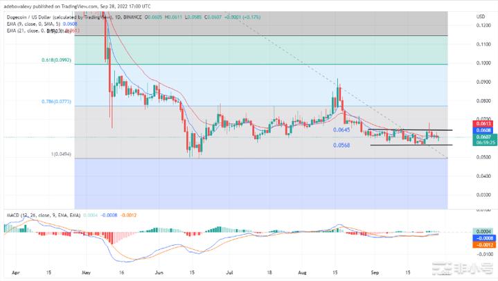 狗狗币的价格分析:DOGE正在整合