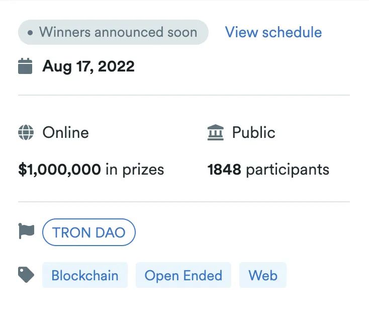 2022波场黑客松大赛第二季项目评审现已正式结束获奖项目即将揭晓