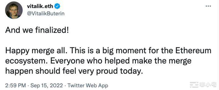 ETH合并虽然成功了、但是二级市场却飞流直下三千尺