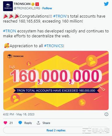 Tron[TRX]以这些新的里程碑击败了同行详情在这里