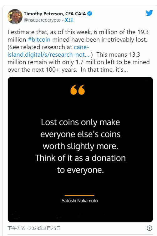 600万比特币现在永远丢失了吗?为什么这很重要