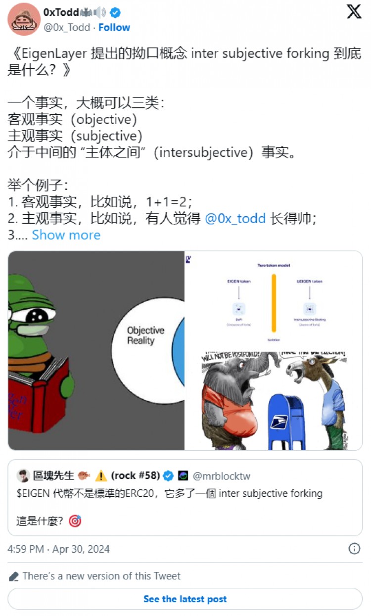 EIGENLAYER的拗口概念INTERSUBJECTIVEFORKING是什么
