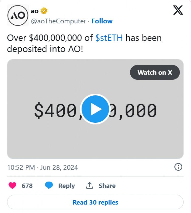 AO经济模型质押的时间价值